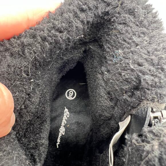 Eddie Bauer Boots Womens 9 Siren Insulated Winter Black Zip - Picture 5 of 8